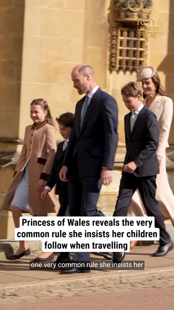 Princess of Wales reveals the very common rule she insists her children follow when travelling