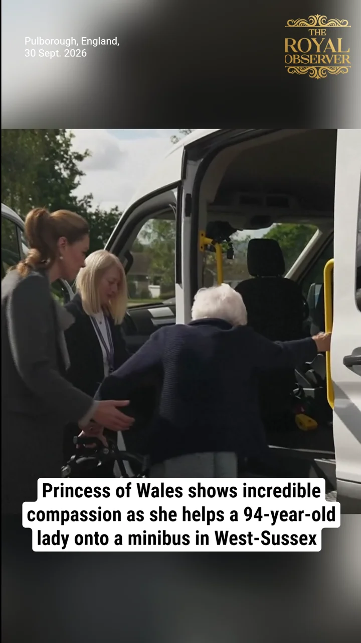 Princess of Wales shows incredible compassion as she helps a 94-year-old lady onto a minibus in West-Sussex