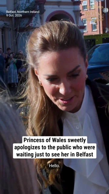 Princess of Wales sweetly apologizes to the public who were waiting just to see her in Belfast