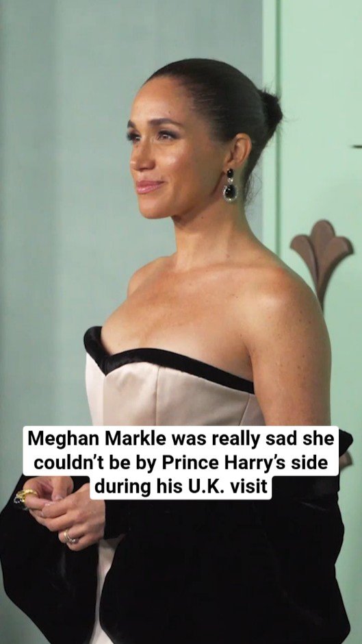 Meghan Markle was really sad she couldn’t be by Prince Harry’s side during his U.K. visit