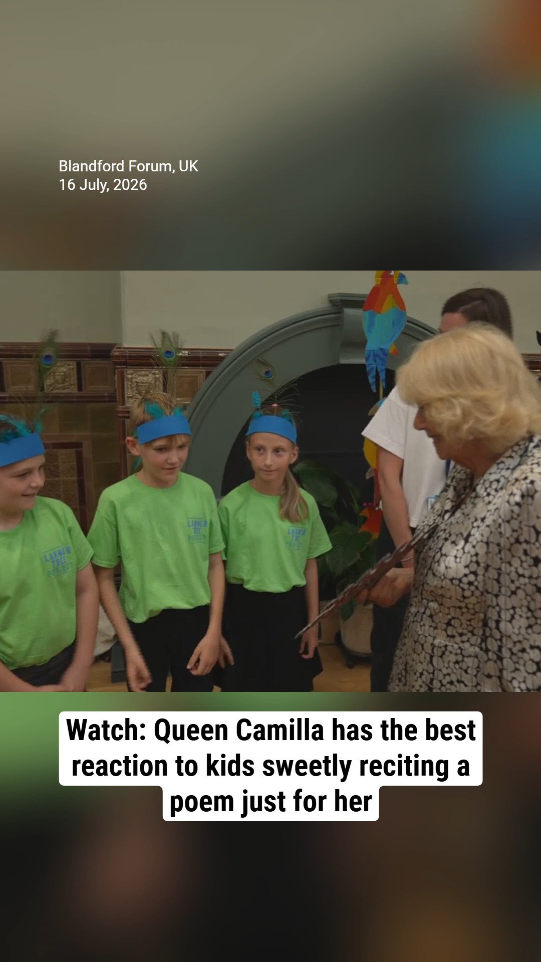 Watch: Queen Camilla has the best reaction to kids sweetly reciting a poem just for her