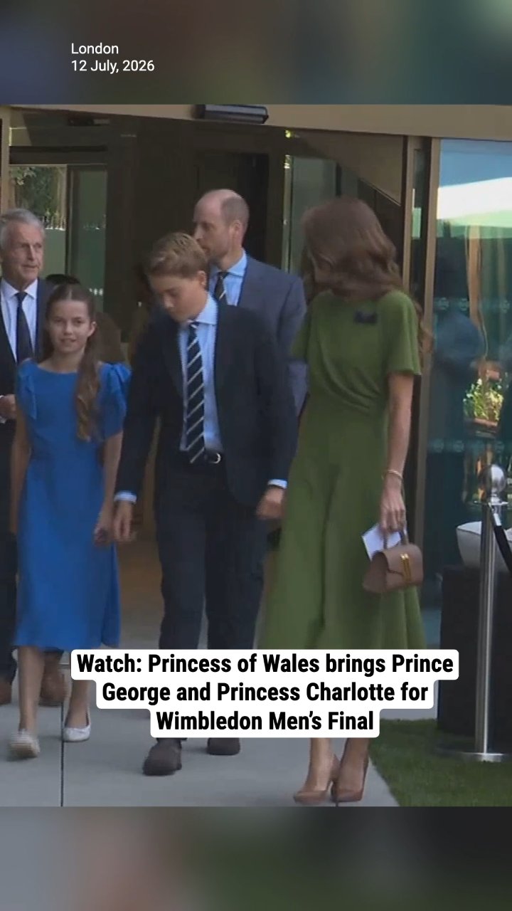 Watch: Princess of Wales brings Prince George and Princess Charlotte for Wimbledon Men’s Final