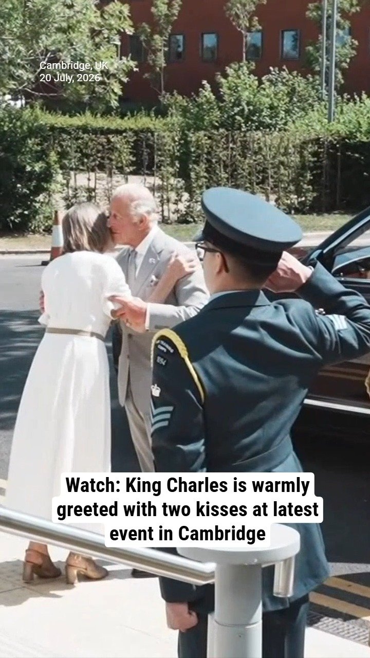 Watch: King Charles is warmly greeted with two kisses at latest event in Cambridge
