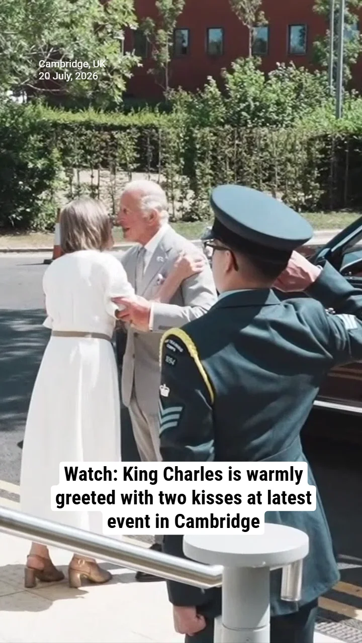 Watch: King Charles is warmly greeted with two kisses at latest event in Cambridge