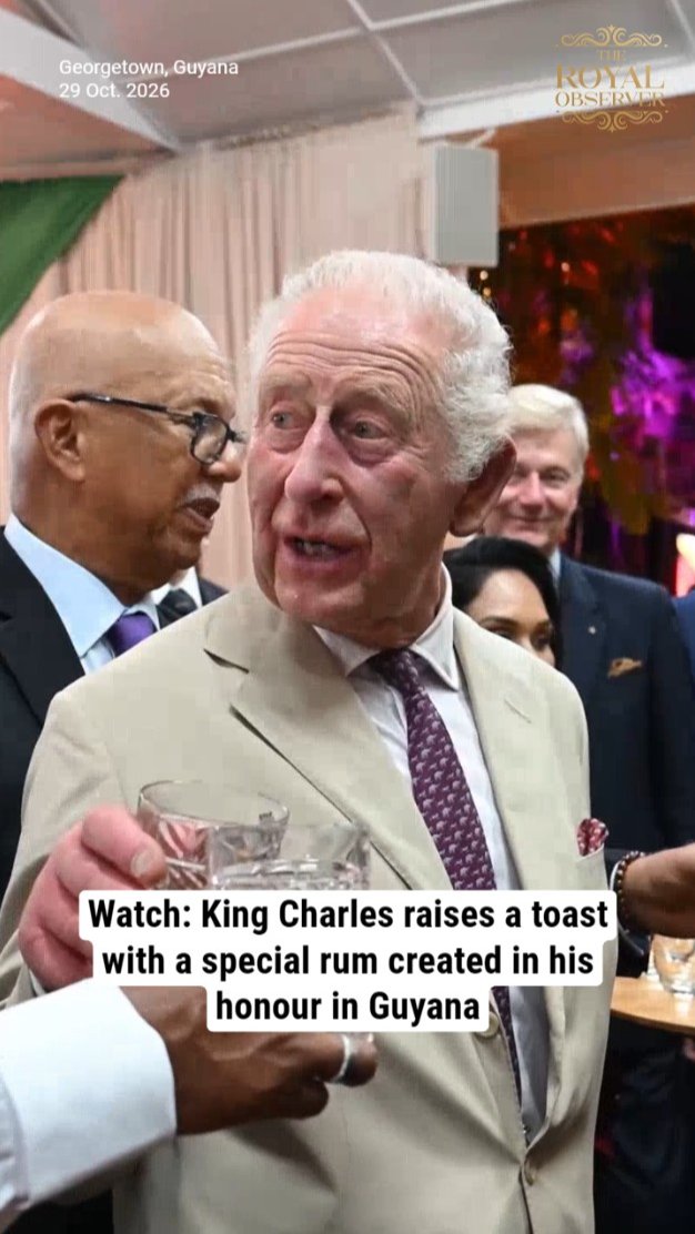 Watch: King Charles raises a toast with a special rum created in his honour in Guyana
