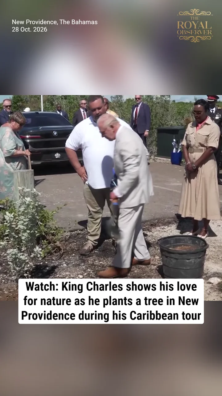 Watch: King Charles shows his love for nature as he plants a tree in New Providence during his Caribbean tour