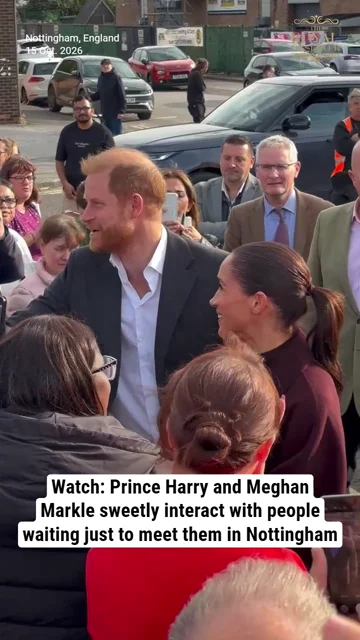 Watch: Prince Harry and Meghan Markle sweetly interact with people waiting just to meet them in Nottingham