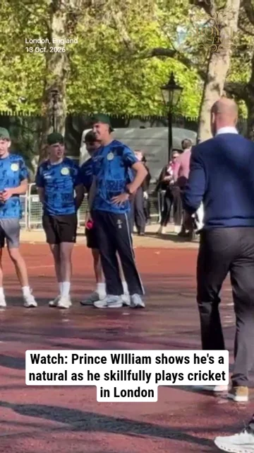 Watch: Prince WIlliam shows he's a natural as he skillfully plays cricket in London