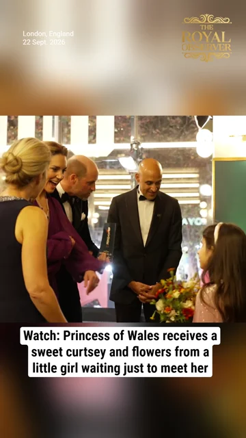 Watch: Princess of Wales receives a sweet curtsey and flowers from a little girl waiting just to meet her