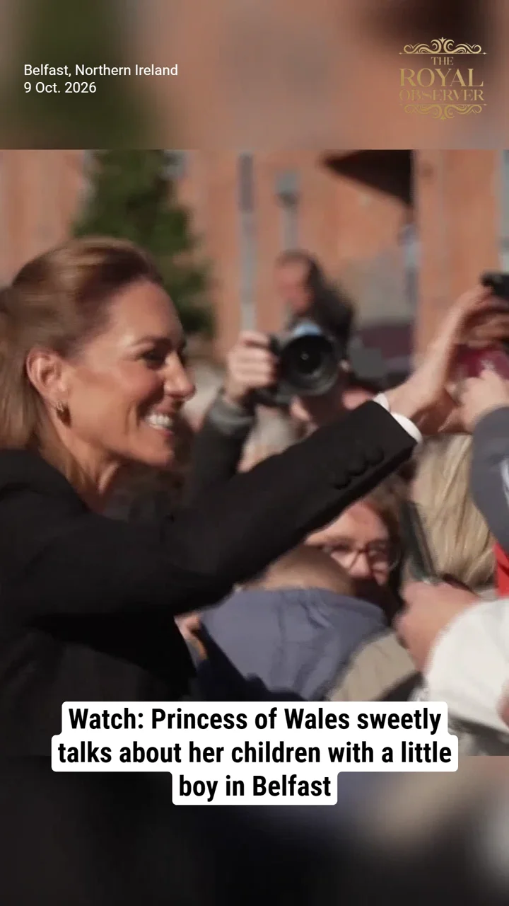 Watch: Princess of Wales sweetly talks about her children with a little boy in Belfast