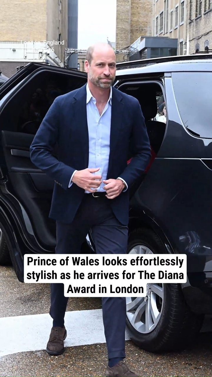 Prince of Wales looks effortlessly stylish as he arrives for The Diana Award in London