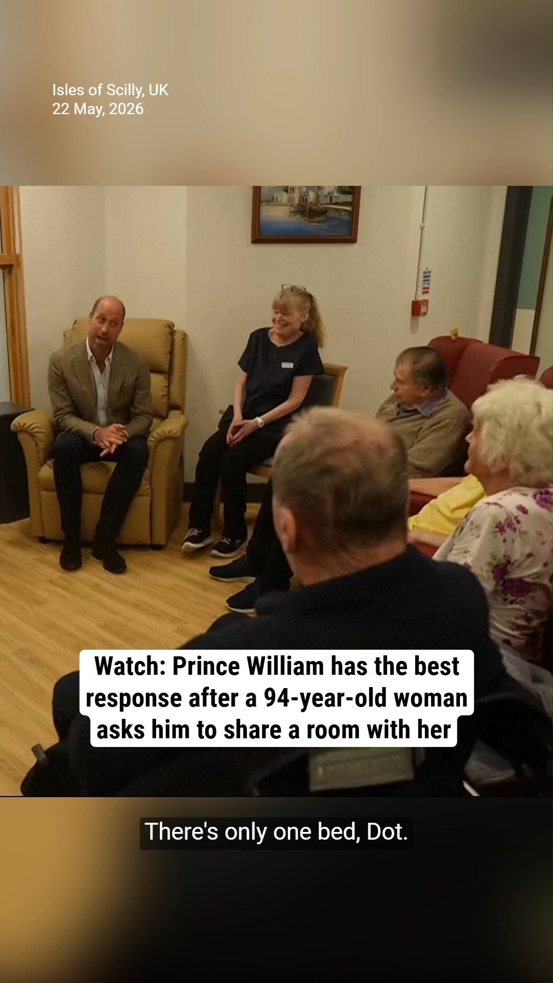 Watch: Prince of Wales has the best response after 94-year-old woman asks him to share a bed with her