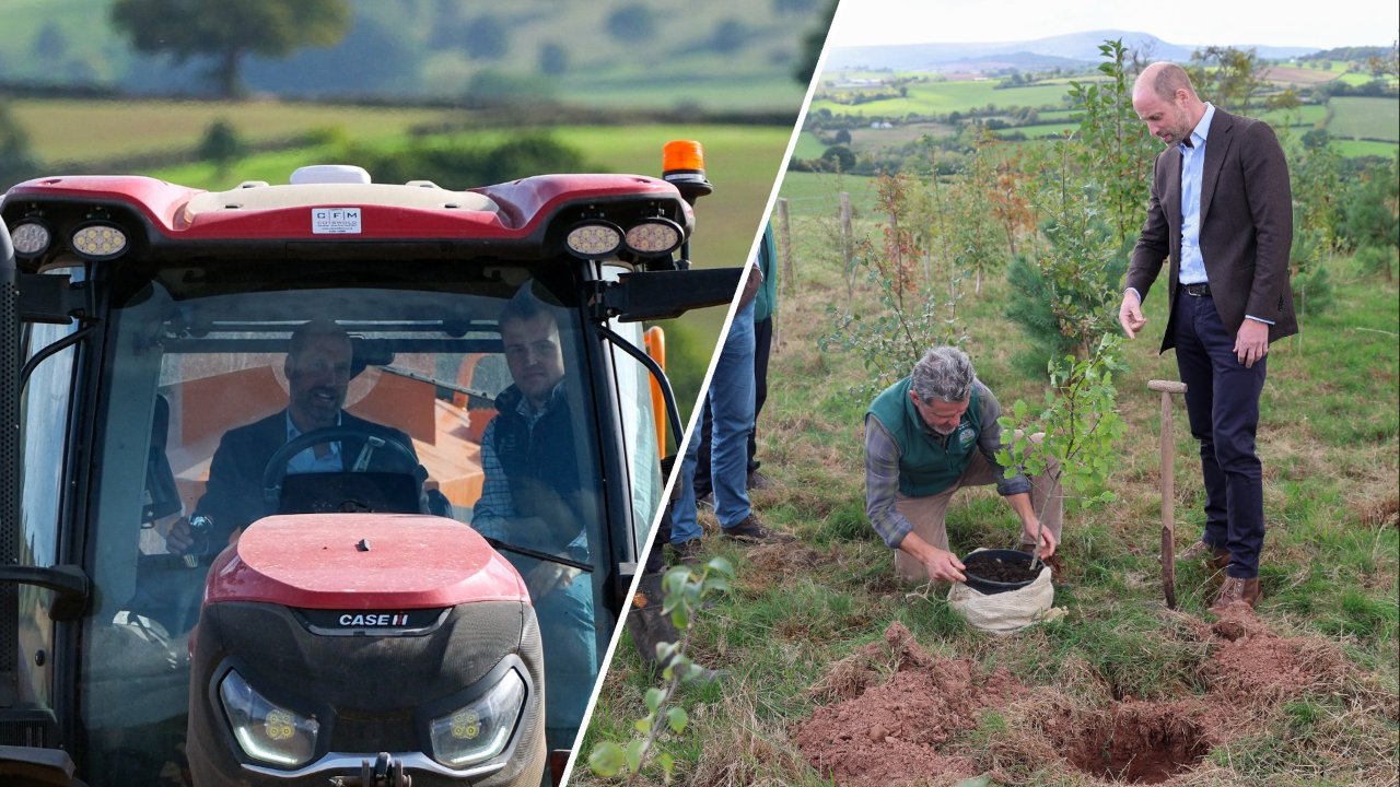 Watch: Prince William Drives a Tractor and Plants a Tree in Latest Royal Visit