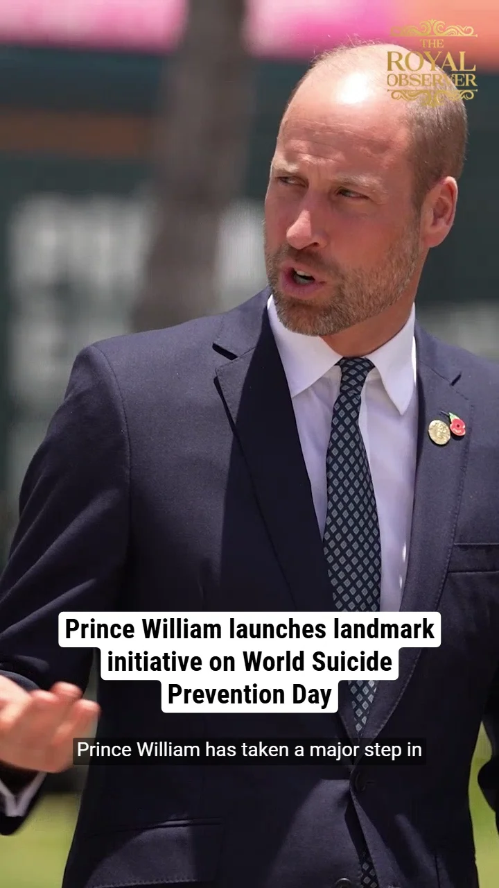Prince William launches landmark initiative on World Suicide Prevention Day