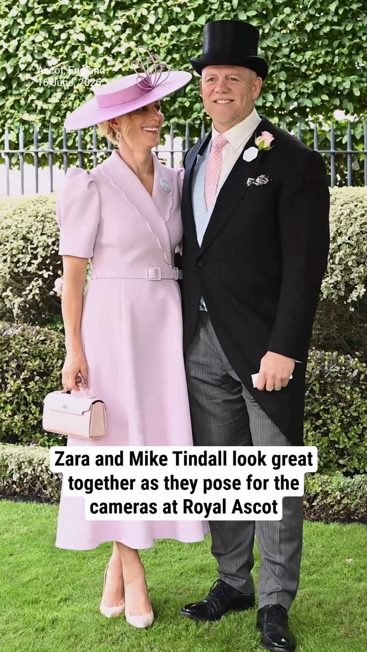 Zara and Mike Tindall look great together as they pose for the cameras at Royal Ascot