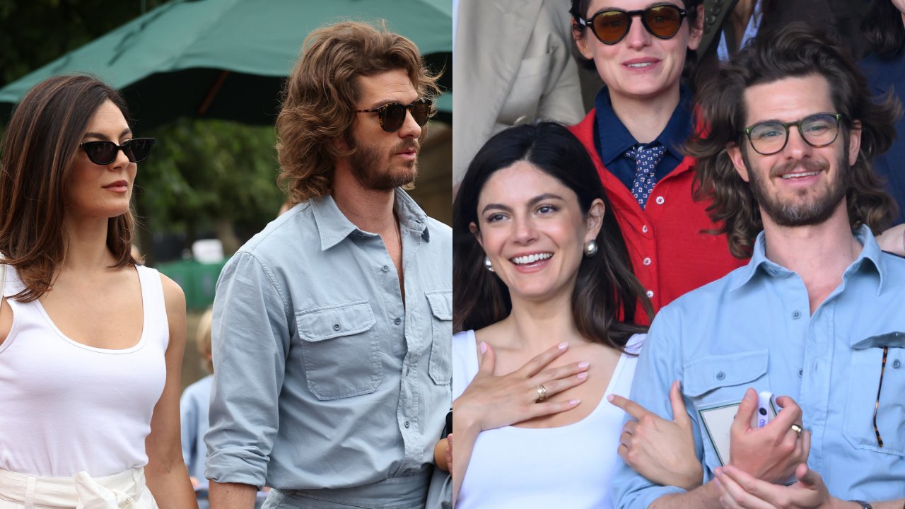 Andrew Garfield Looks Unrecognizable With Girlfriend Monica Barbaro In Rare Wimbledon Appearance