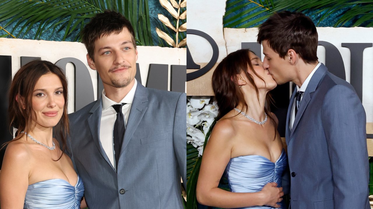 Millie Bobby Brown kisses Jake Bongiovi in rare PDA at Enola Holmes 3 after defending his parenting