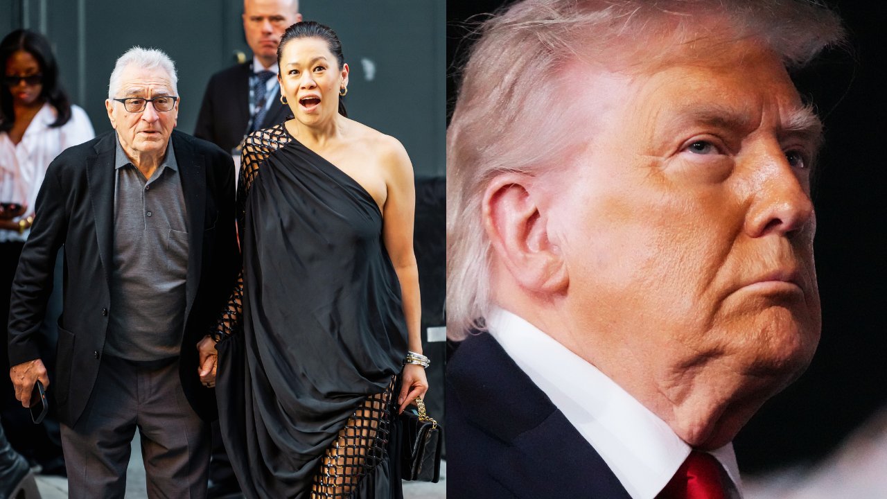 Robert De Niro Yells "F**k Trump" While Arriving With Partner Tiffany Chen At NYC Tribeca