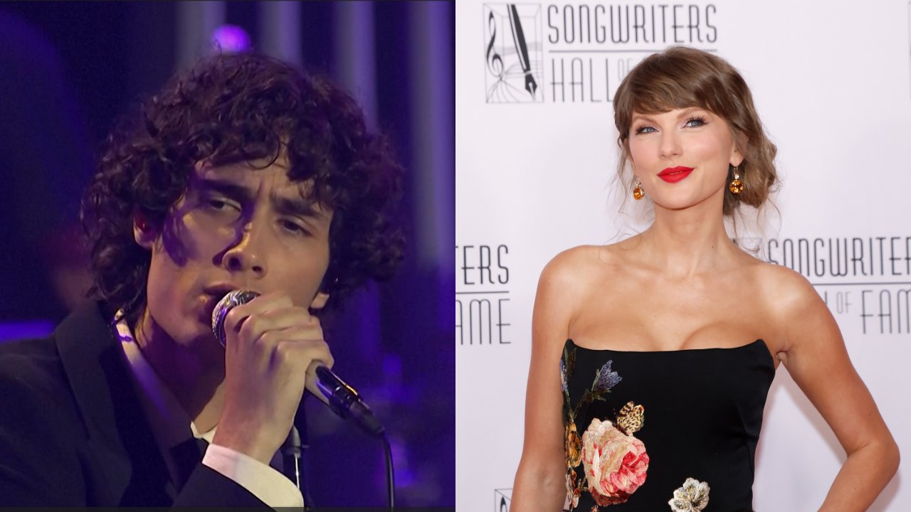 Sombr performs soulful cover of 'Cardigan' to honor Taylor Swift at Songwriters Hall of Fame ceremony