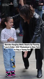 Mariska Hargitay Melts Hearts by Pausing 'Law & Order: SVU' Photoshoot in New York to Hug a Young Fan