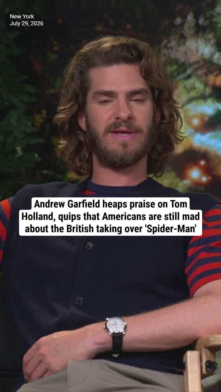 Andrew Garfield heaps praise on Tom Holland, quips that Americans are still mad about the British taking over 'Spider-Man'
