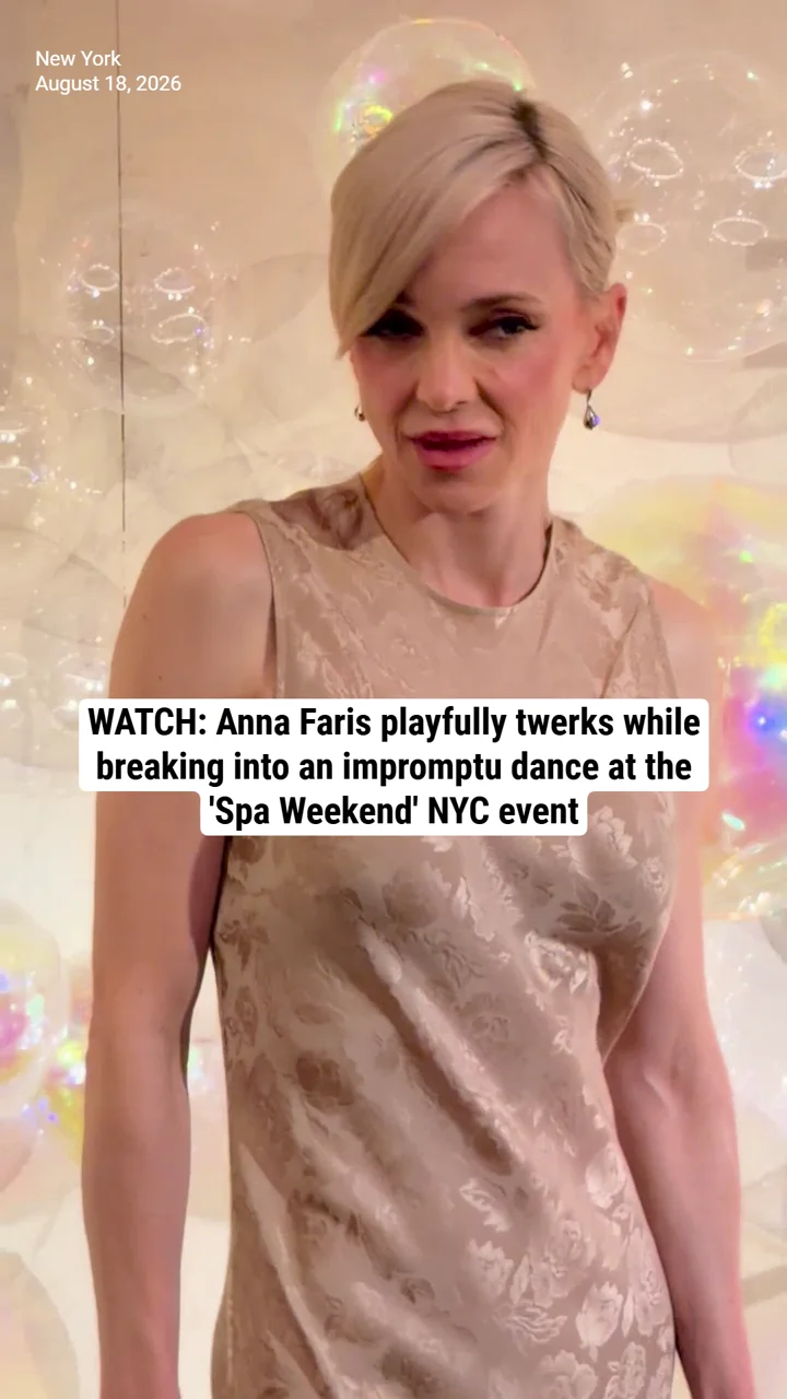 WATCH: Anna Faris playfully twerks while breaking into an impromptu dance at the 'Spa Weekend' NYC event