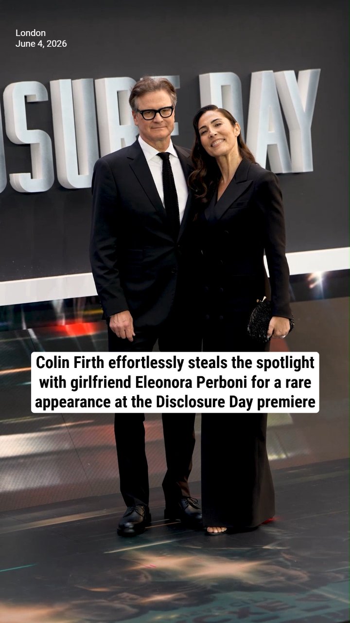 Colin Firth effortlessly steals the spotlight with girlfriend Eleonora Perboni for a rare appearance at the Disclosure Day premiere
