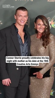 Connor Storrie proudly celebrates his big night with mother as his date at the 78th Creative Arts Emmys