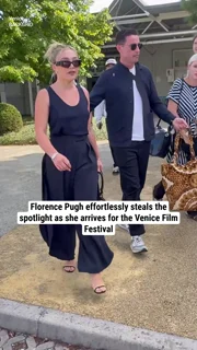 Florence Pugh effortlessly steals the spotlight as she arrives for the Venice Film Festival