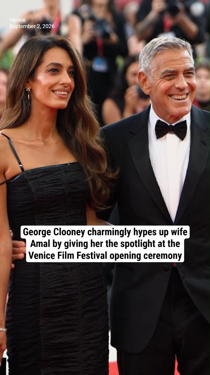 George Clooney charmingly hypes up wife Amal by giving her the spotlight at the Venice Film Festival opening ceremony