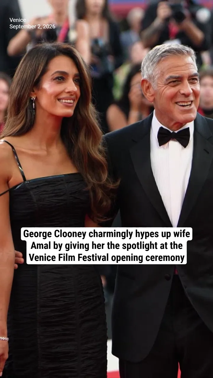 George Clooney charmingly hypes up wife Amal by giving her the spotlight at the Venice Film Festival opening ceremony
