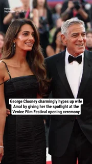 George Clooney charmingly hypes up wife Amal by giving her the spotlight at the Venice Film Festival opening ceremony