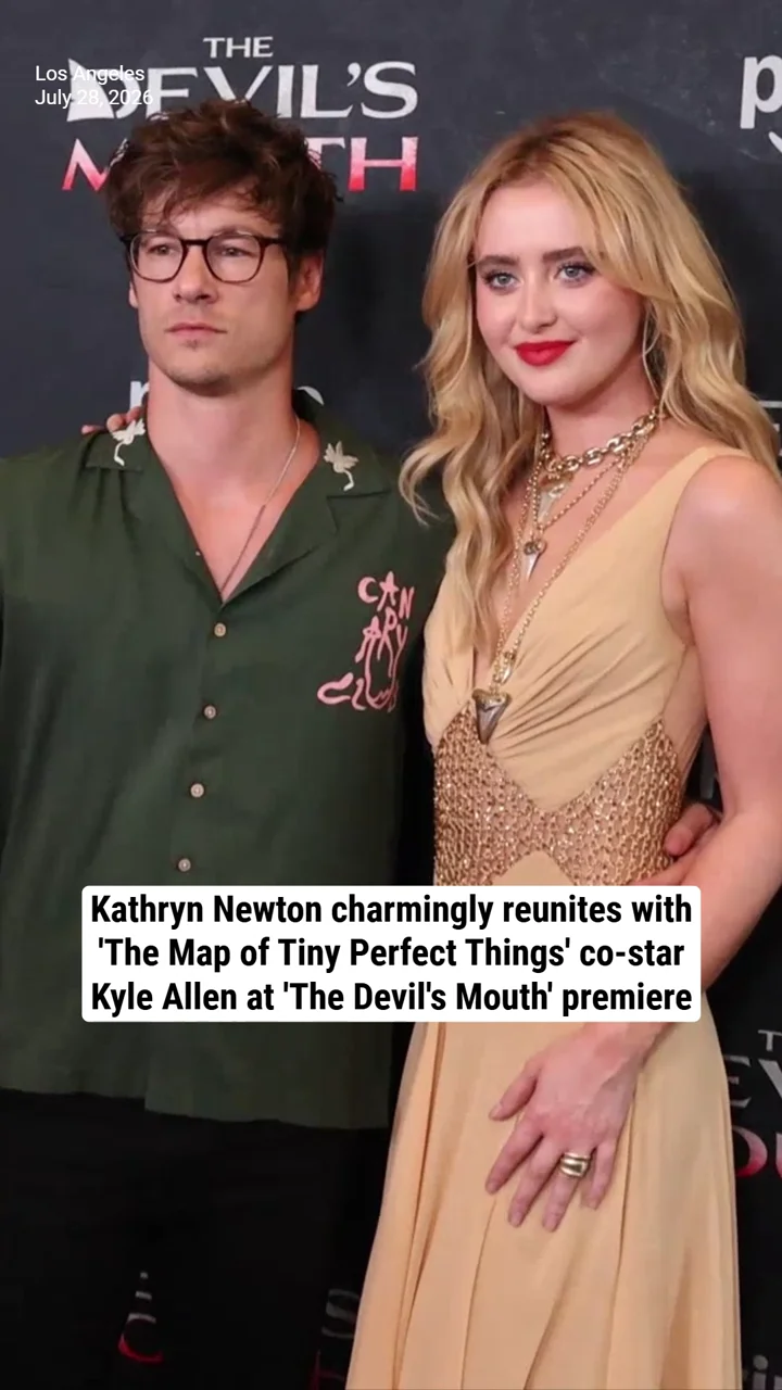 Kathryn Newton charmingly reunites with 'The Map of Tiny Perfect Things' co-star Kyle Allen at 'The Devil's Mouth' premiere