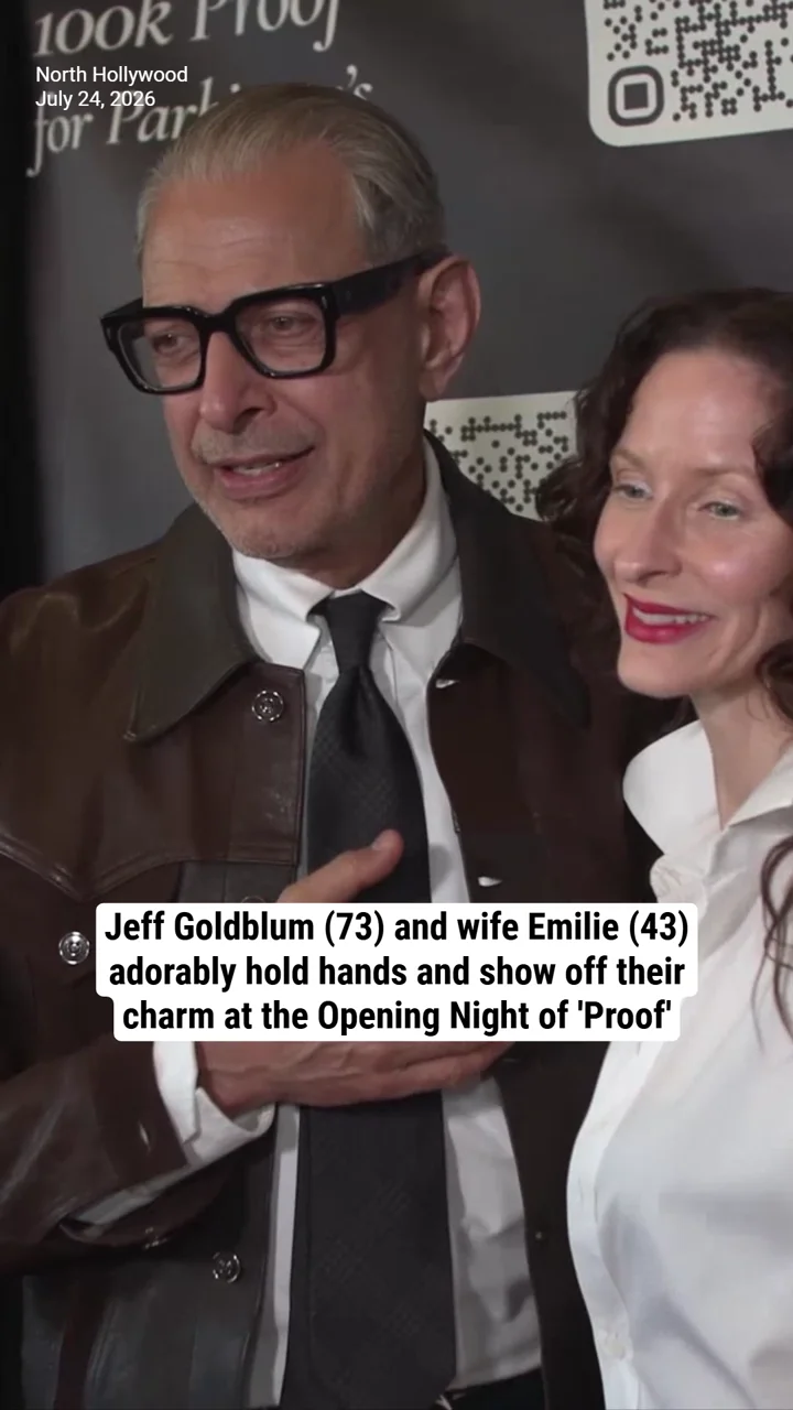 Jeff Goldblum (73) and wife Emilie (43) adorably hold hands and show off their charm at the Opening Night of 'Proof'