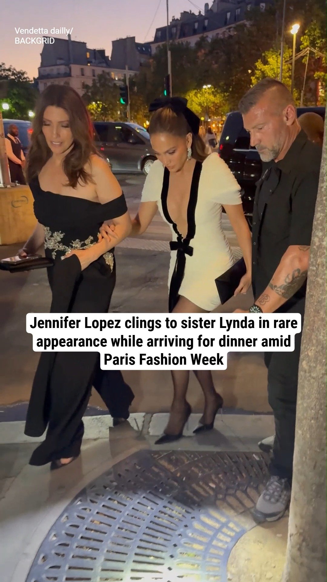 Jennifer Lopez clings to sister Lynda in rare appearance while arriving for dinner amid Paris Fashion Week