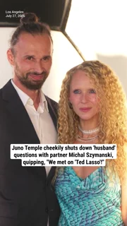 Juno Temple cheekily shuts down 'husband' questions with partner Michal Szymanski, quipping, "We met on 'Ted Lasso'!"