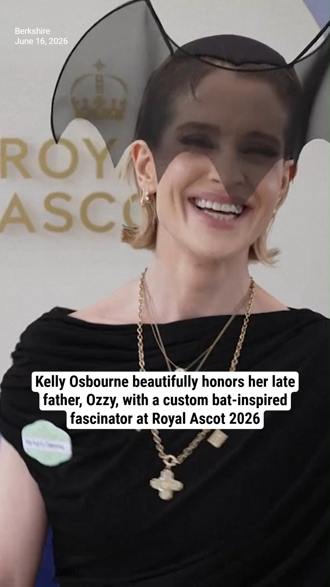 Kelly Osbourne beautifully honors her late father, Ozzy, with a custom bat-inspired fascinator at Royal Ascot 2026