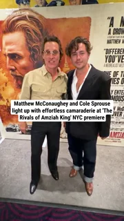 Matthew McConaughey and Cole Sprouse light up with effortless camaraderie at 'The Rivals of Amziah King' NYC premiere