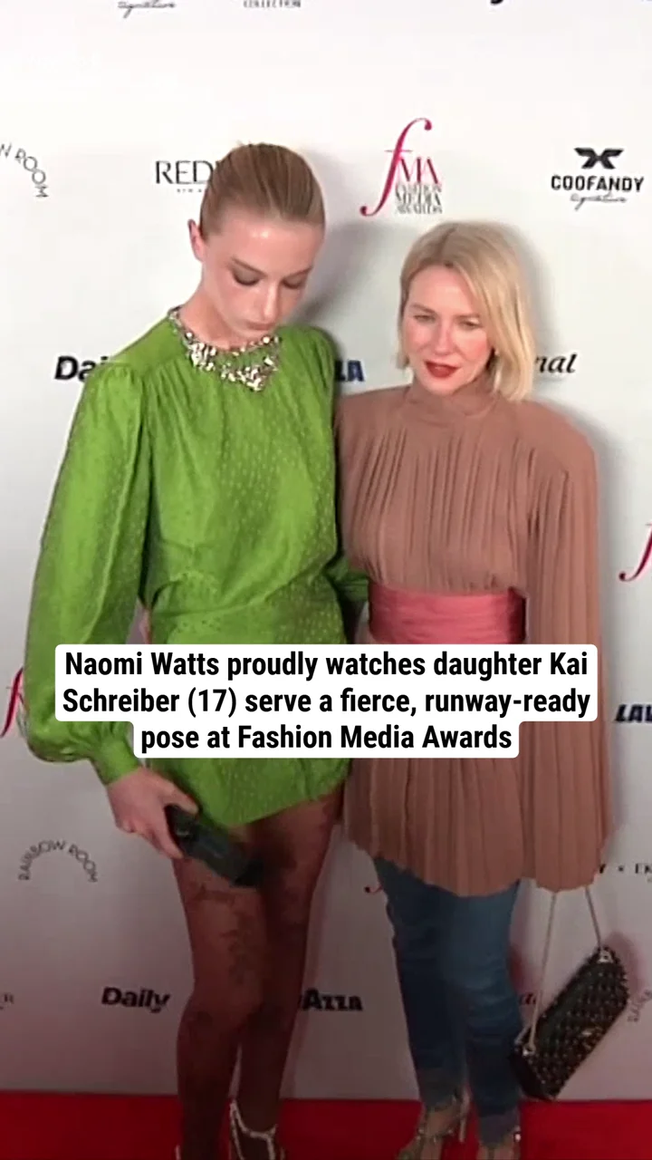 Naomi Watts proudly watches daughter Kai Schreiber (17) serve a fierce, runway-ready pose at Fashion Media Awards
