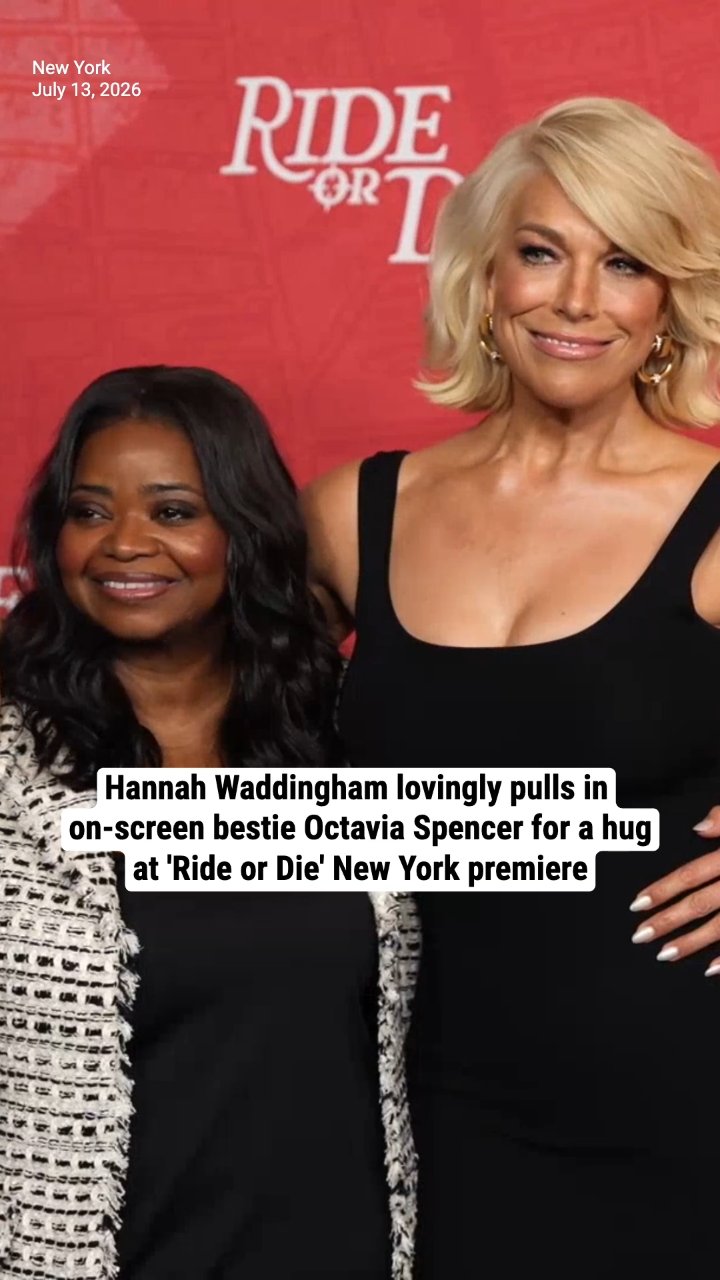 Hannah Waddingham lovingly pulls in on-screen bestie Octavia Spencer for a hug at ‘Ride or Die’ New York premiere