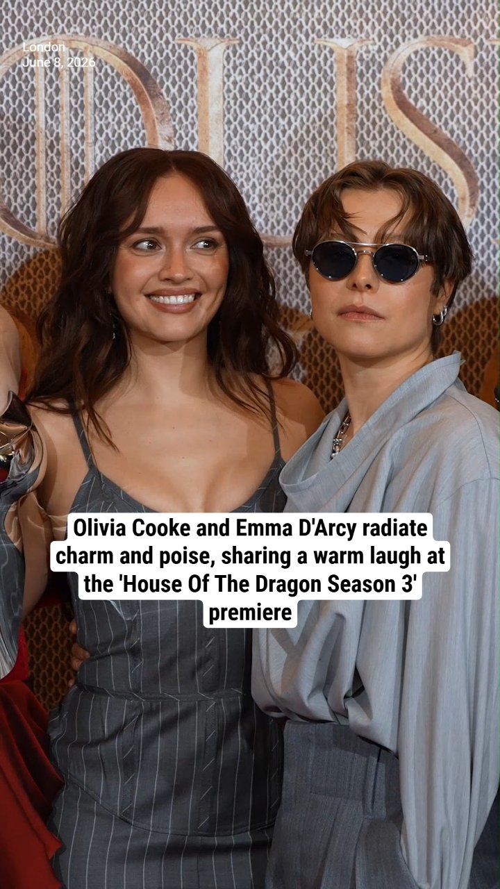 Olivia Cooke and Emma D'Arcy radiate charm and poise, sharing a warm laugh at the 'House Of The Dragon Season 3' premiere
