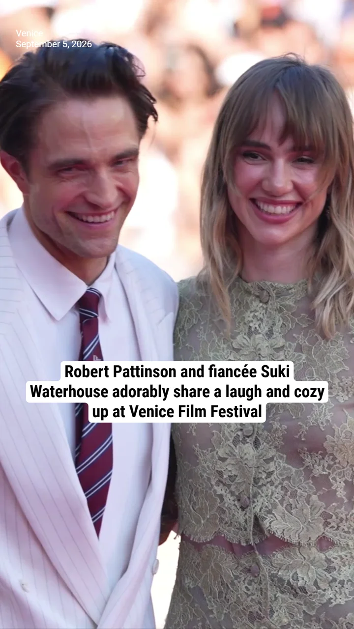 Robert Pattinson and fiancée Suki Waterhouse adorably share a laugh and cozy up at Venice Film Festival