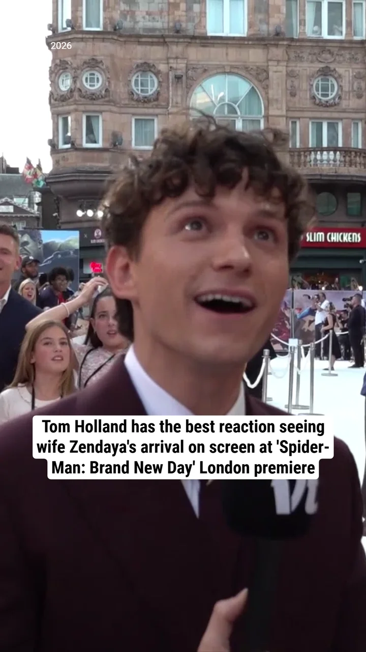 Tom Holland has the best reaction seeing wife Zendaya's arrival on screen at 'Spider-Man: Brand New Day' London premiere