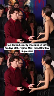 Tom Holland sweetly checks up on wife Zendaya at the 'Spider-Man: Brand New Day' LA premiere