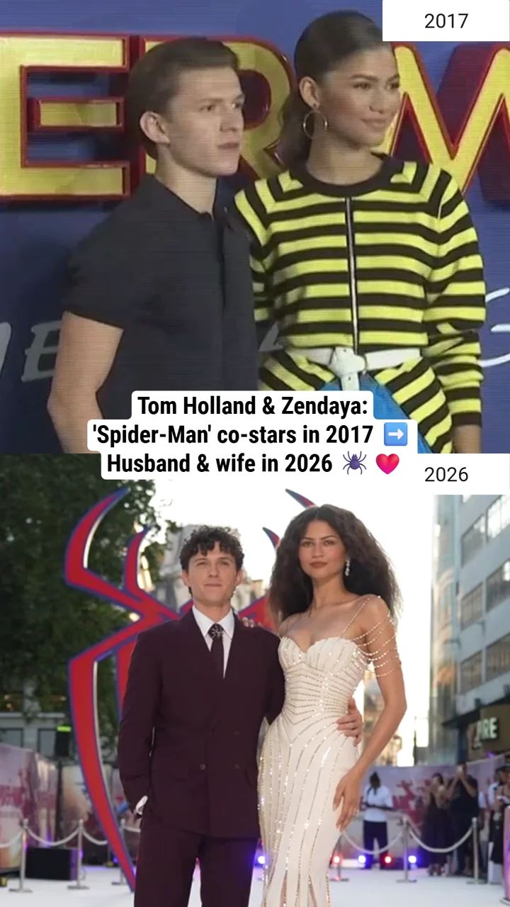 Tom Holland & Zendaya: 'Spider-Man' co-stars in 2017 ➡️ Husband & wife in 2026 🕷️❤️