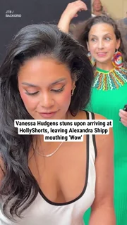 Vanessa Hudgens stuns upon arriving at HollyShorts, leaving Alexandra Shipp mouthing 'Wow'