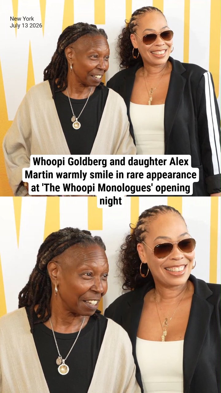 Whoopi Goldberg and daughter Alex Martin warmly smile in rare appearance at 'The Whoopi Monologues' opening night