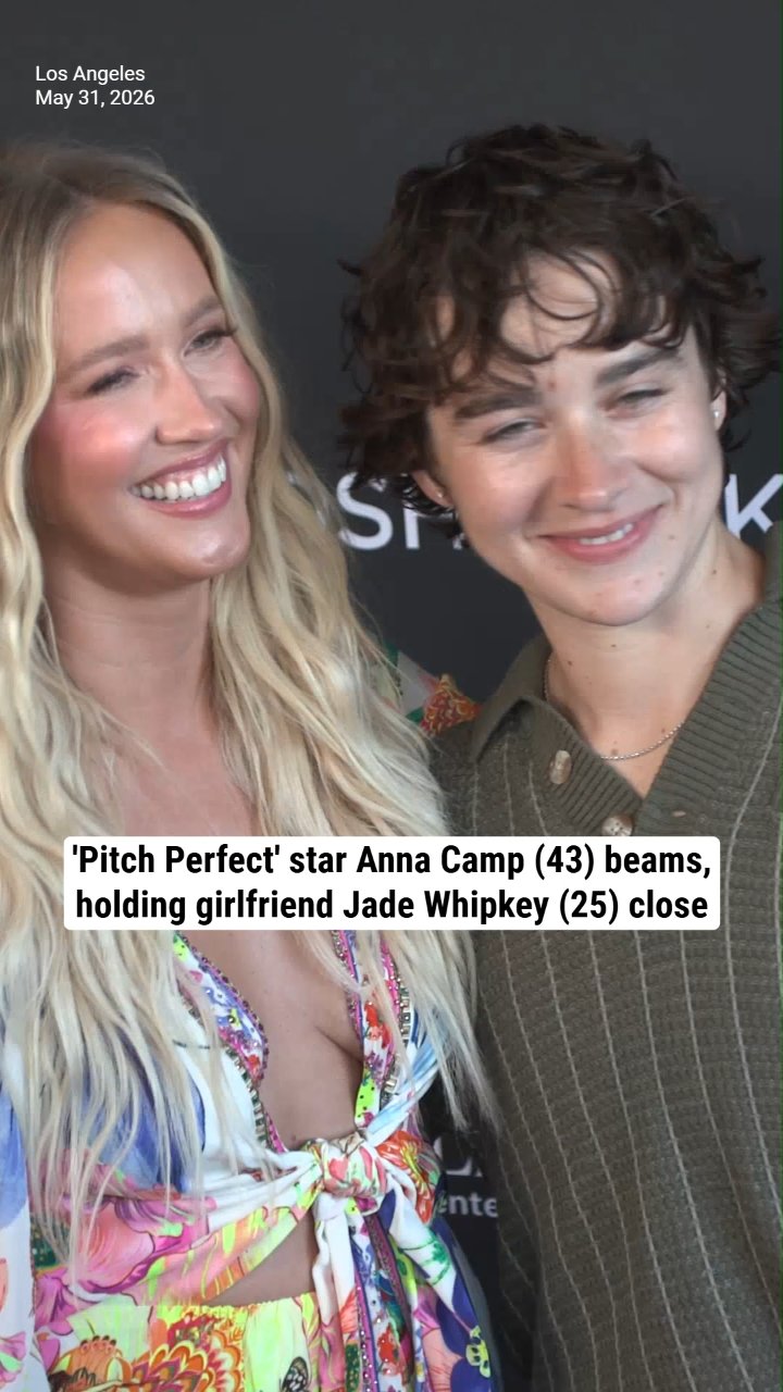 'Pitch Perfect' star Anna Camp (43) beams, holding girlfriend Jade Whipkey (25) close