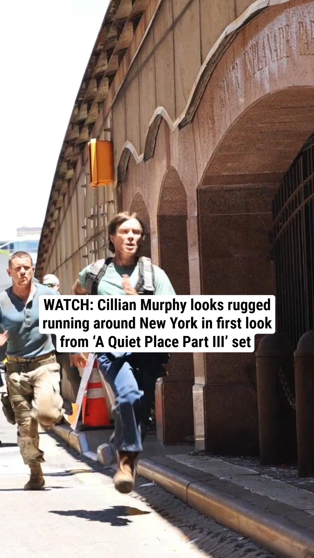 WATCH: Cillian Murphy looks rugged running around New York in first look from ‘A Quiet Place Part III’ set