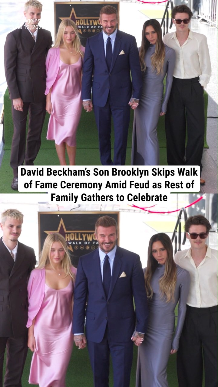 David Beckham’s Son Brooklyn Skips Walk of Fame Ceremony Amid Feud as Rest of Family Gathers to Celebrate